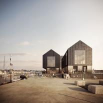 Image from May 2017: View of South Quay head - phase 2 of the South Quay development in Hayle by Feilden Clegg Bradley Studios Source:Forbes Massie Image from May 2017: View of South Quay head - phase 2 of the South Quay development in Hayle by Feilden Clegg Bradley Studios Source:Forbes Massie